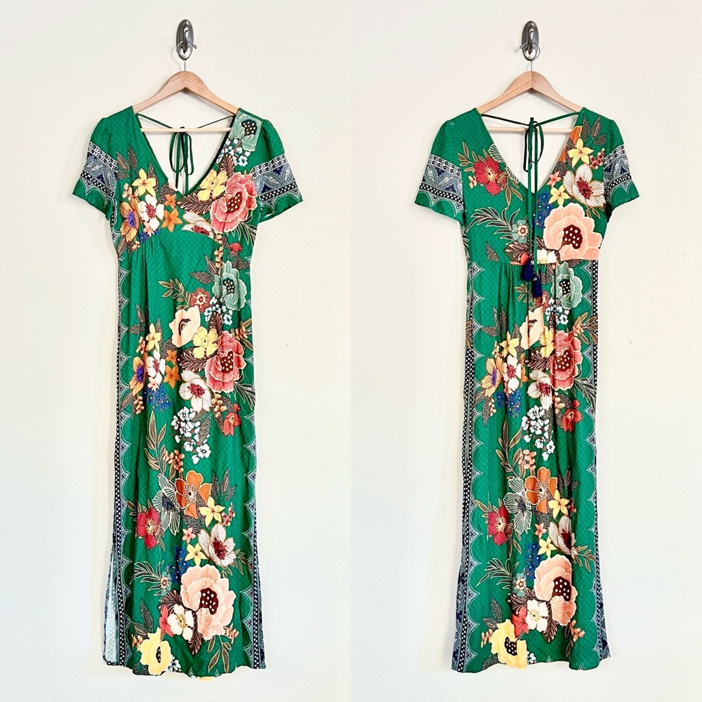 FARM RIO x Anthropologie Verdura Maxi Dress in Green - Picture 3 of 9